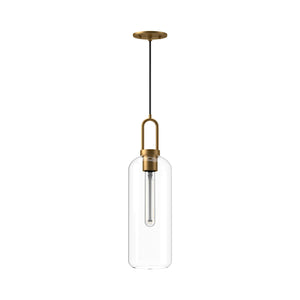 Alora - PD401606AGCL - One Light Pendant - Soji - Aged Gold/Clear Glass