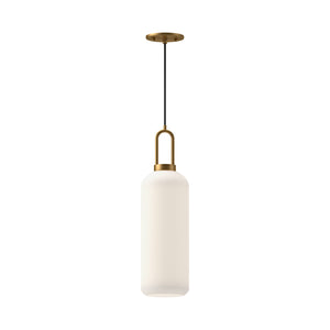 Alora - PD401606AGOP - One Light Pendant - Soji - Aged Gold/Opal Matte Glass