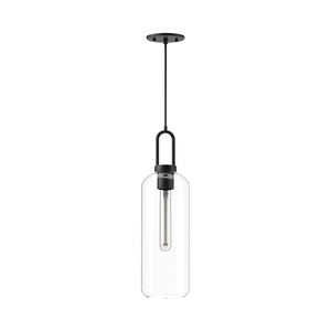 Alora - PD401606MBCL - One Light Pendant - Soji - Clear Glass/Matte Black