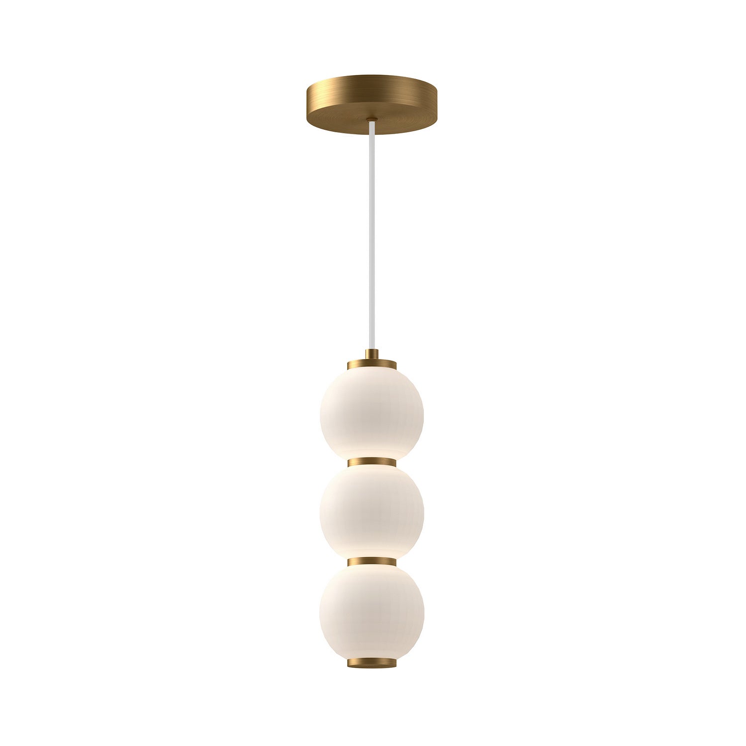 Alora - PD530313AGOP-UNV - LED Pendant - Bijou - Aged Gold/Opal Matte Glass