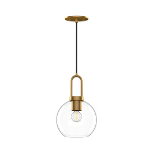 Alora - PD601608AGCL - One Light Pendant - Soji - Aged Gold/Clear Glass