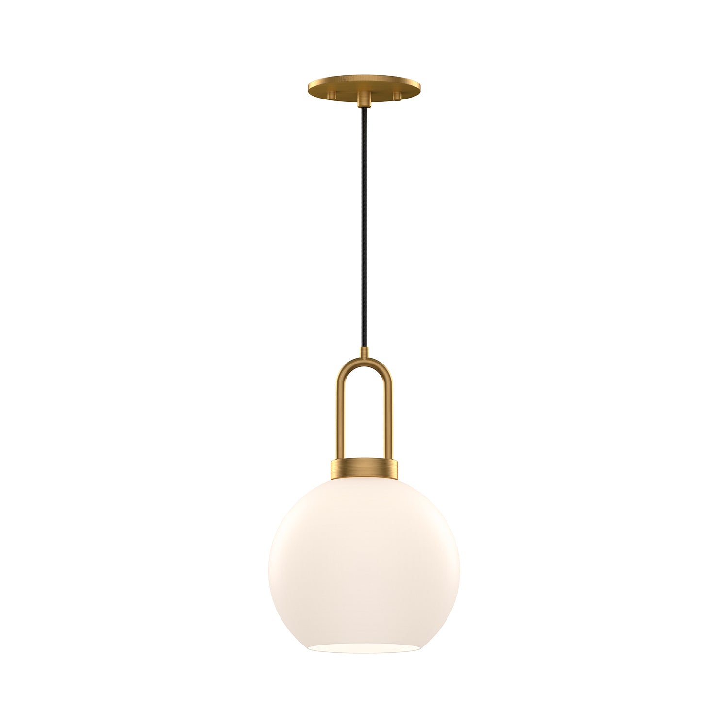Alora - PD601608AGOP - One Light Pendant - Soji - Aged Gold/Opal Matte Glass