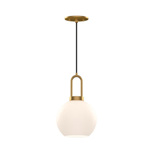 Alora - PD601608AGOP - One Light Pendant - Soji - Aged Gold/Opal Matte Glass