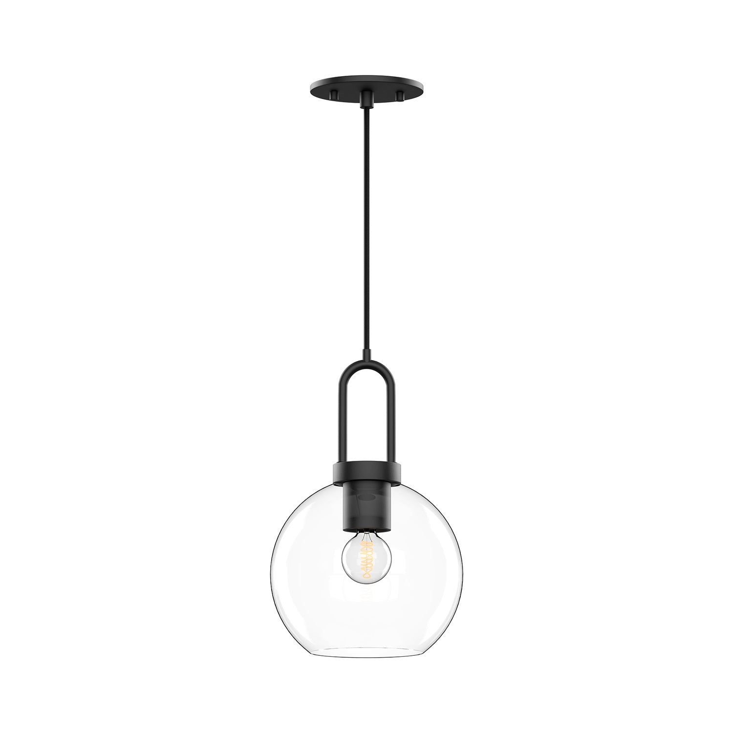 Alora - PD601608MBCL - One Light Pendant - Soji - Clear Glass/Matte Black