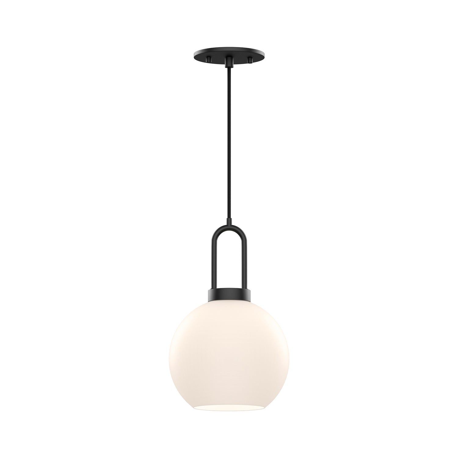 Alora - PD601608MBOP - One Light Pendant - Soji - Matte Black/Opal Matte Glass