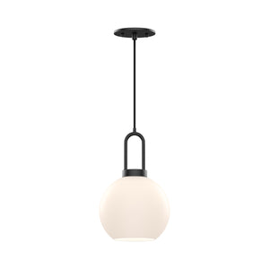 Alora - PD601608MBOP - One Light Pendant - Soji - Matte Black/Opal Matte Glass