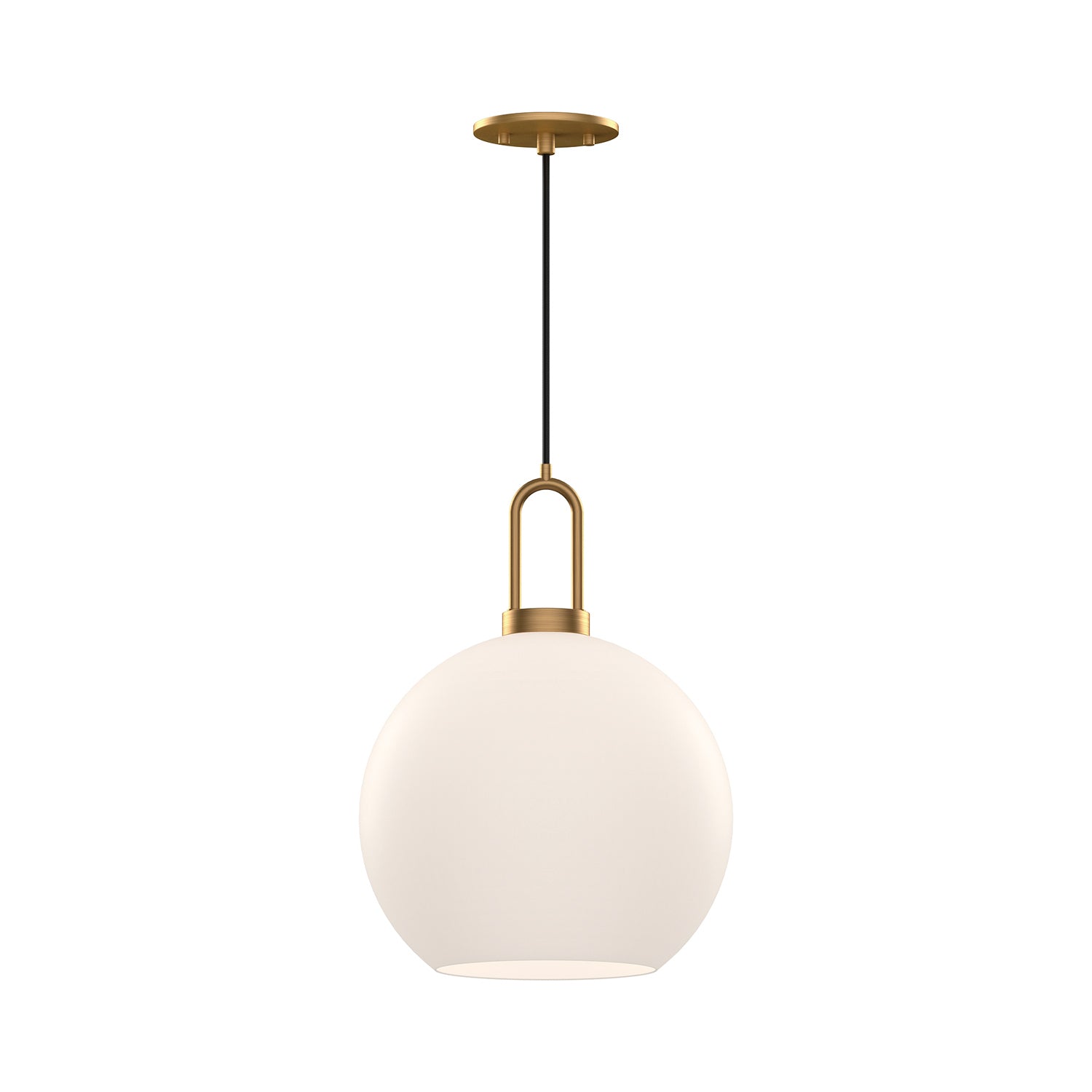 Alora - PD601710AGOP - One Light Pendant - Soji - Aged Gold/Opal Matte Glass