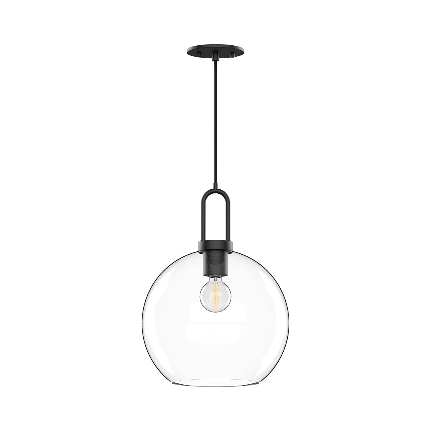Alora - PD601710MBCL - One Light Pendant - Soji - Clear Glass/Matte Black