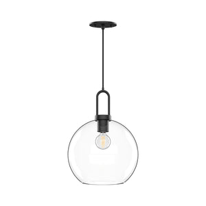 Alora - PD601710MBCL - One Light Pendant - Soji - Clear Glass/Matte Black