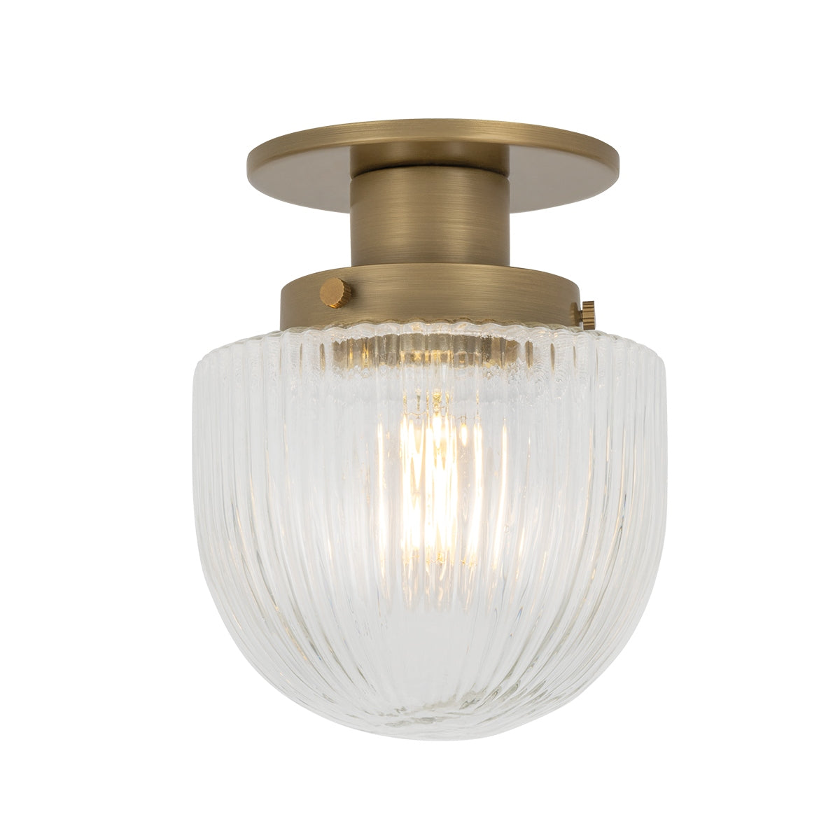 Troy Lighting - C1606-PBR - One Light Flush Mount - Jar - Patina Brass