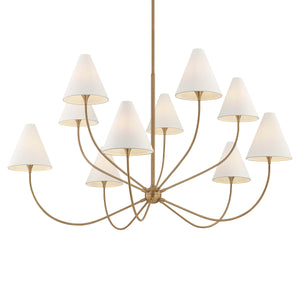 Troy Lighting - F1960-PBR - Ten Light Chandelier - Evermore - Patina Brass