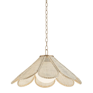 Troy Lighting - F3324-PBR - One Light Pendant - Petal - Patina Brass