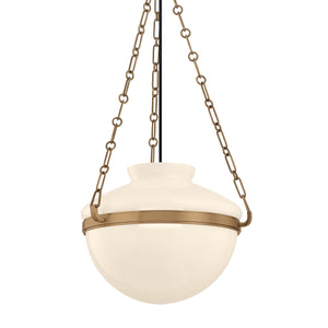 Troy Lighting - F5116-PBR - One Light Pendant - Paradigm - Patina Brass