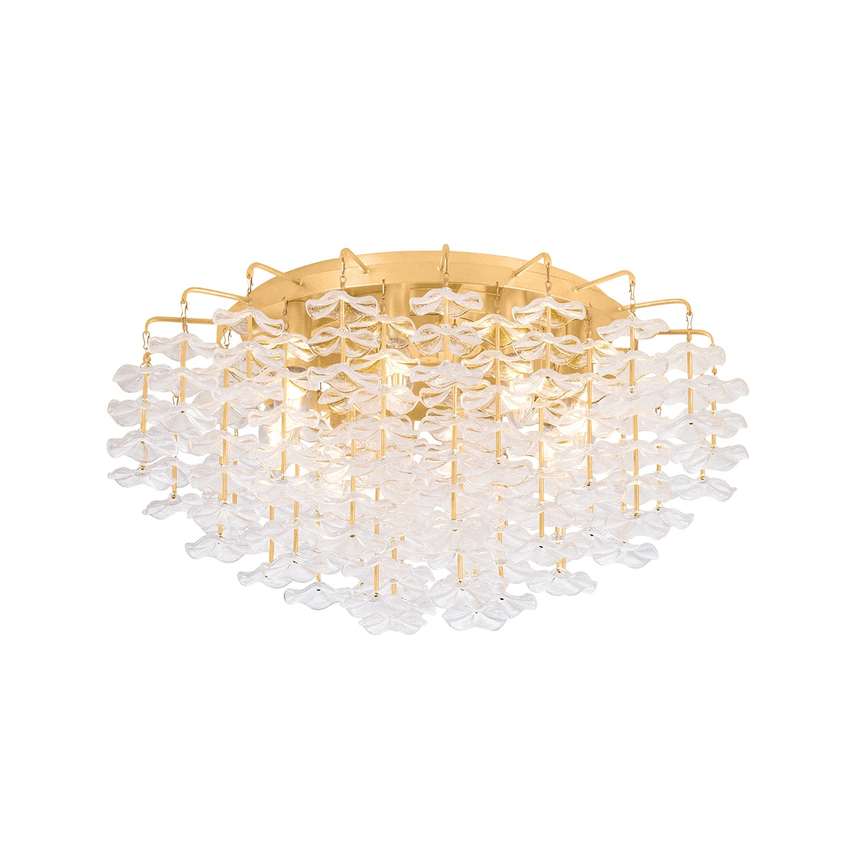 Corbett Lighting - 534-24-VGL - Eight Light Semi Flush Mount - Alsace - Vintage Gold Leaf