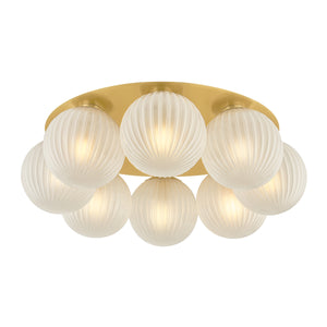 Corbett Lighting - 536-24-VPB - Eight Light Flush Mount - Vernazza - Vintage Polished Brass