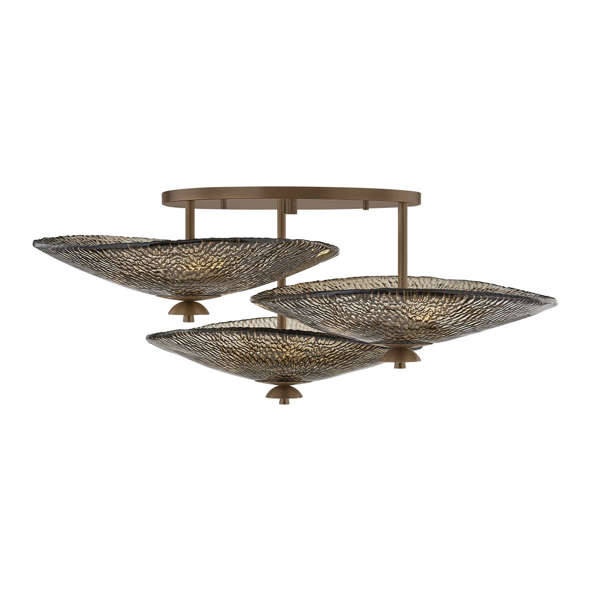 Corbett Lighting - 559-36-OWB - Nine Light Semi Flush Mount - Alba - Old World Brass