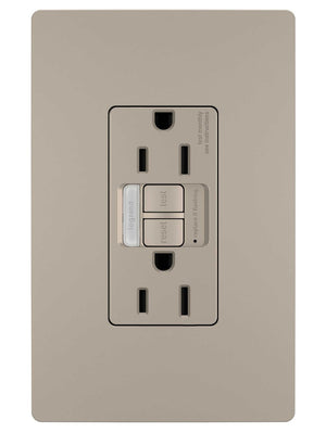 Legrand - 1597NTLTRNICC4 - Tamper-Resistant 15A Duplex Self-Test GFCI Receptacles with SafeLock Protection and Night Light - radiant