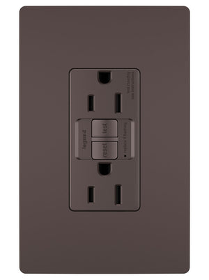 Legrand - 1597TRDBCC4 - Tamper-Resistant 15A Duplex Self-Test GFCI Receptacles with SafeLock Protection - radiant - Dark Bronze