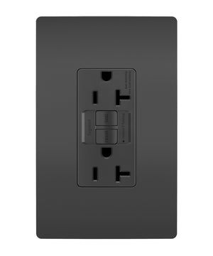 Legrand - 2097TRBK - Tamper-Resistant 20A Duplex Self-Test GFCI Receptacle with SafeLock Protection - radiant - Black