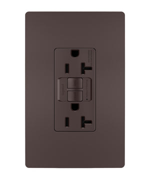 Legrand - 2097TRDBCC4 - Tamper-Resistant 20A Duplex Self-Test GFCI Receptacle with SafeLock Protection - radiant - Dark Bronze