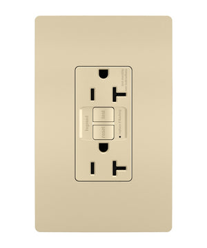 Legrand - 2097TRI - Tamper-Resistant 20A Duplex Self-Test GFCI Receptacle with SafeLock Protection - radiant - Ivory