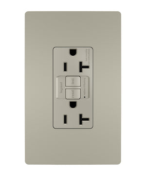 Legrand - 2097TRNICC4 - Tamper-Resistant 20A Duplex Self-Test GFCI Receptacle with SafeLock Protection - radiant - Nickel