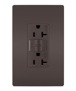Legrand - 2097TRWR - Tamper-Resistant Weather-Resistant 20A Duplex Self-Test GFCI Receptacles with SafeLock Protection - radiant - Brown
