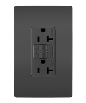 Legrand - 2097TRWRBK - Tamper-Resistant Weather-Resistant 20A Duplex Self-Test GFCI Receptacles with SafeLock Protection - radiant - Black