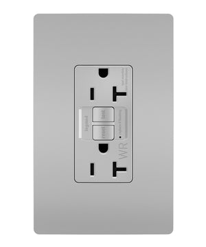 Legrand - 2097TRWRGRY - Tamper-Resistant Weather-Resistant 20A Duplex Self-Test GFCI Receptacles with SafeLock Protection - radiant - Gray
