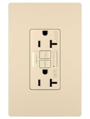 Legrand - 2097TRWRI - Tamper-Resistant Weather-Resistant 20A Duplex Self-Test GFCI Receptacles with SafeLock Protection - radiant - Ivory