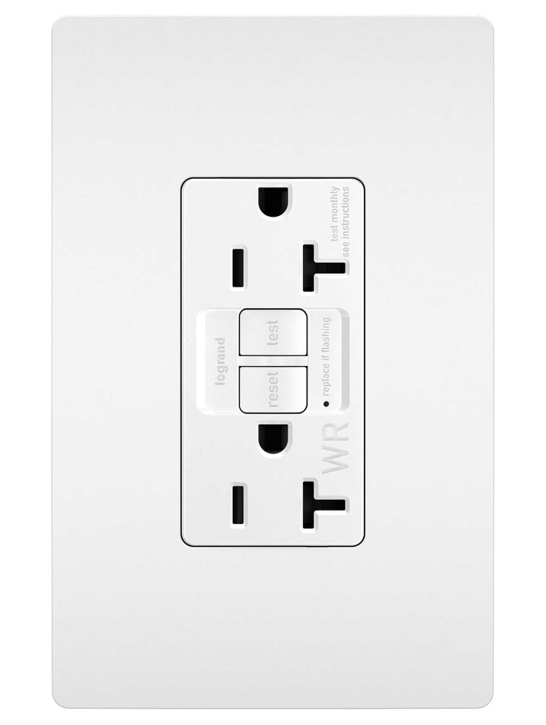 Legrand - 2097TRWRW - Tamper-Resistant Weather-Resistant 20A Duplex Self-Test GFCI Receptacles with SafeLock Protection - radiant - White