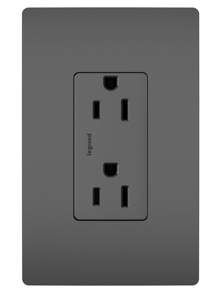 Legrand - 885TRBK - Tamper-Resistant Outlet - radiant - Black