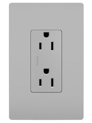 Legrand - 885TRGRY - Tamper-Resistant Outlet - radiant - Gray