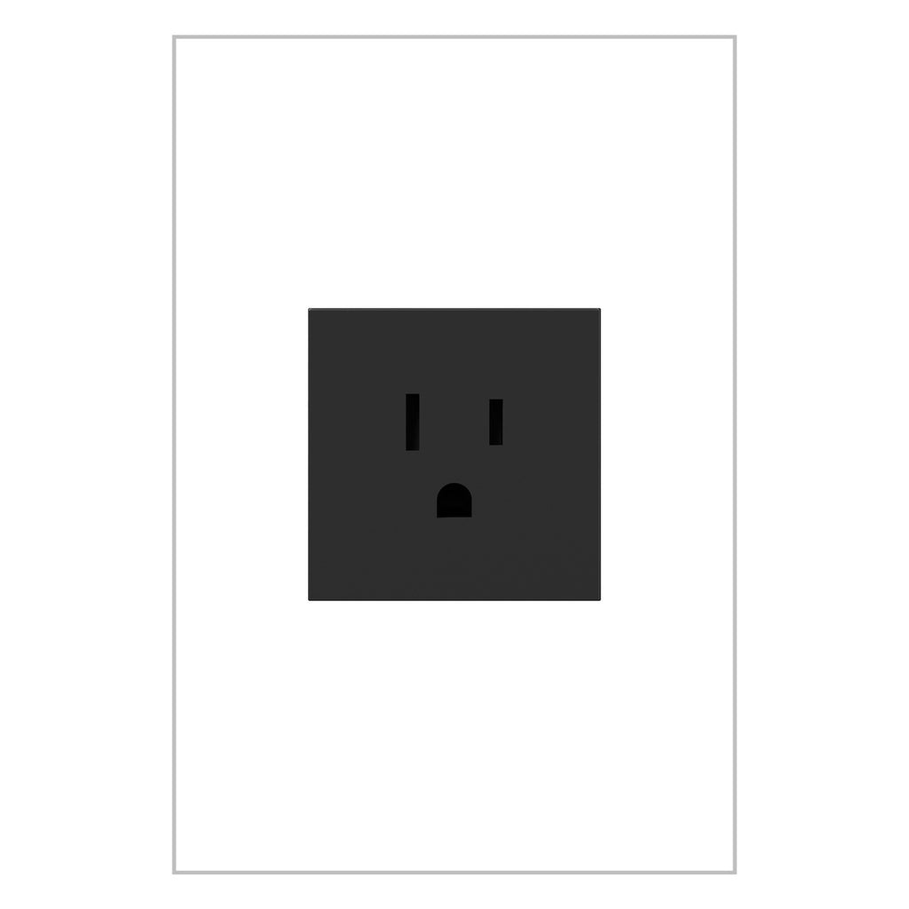 Legrand - ARTR151G10 - 15A Single Tamper-Resistant Outlet - adorne - Graphite