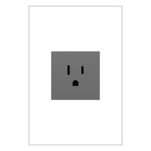 Legrand - ARTR151M10 - 15A Single Tamper-Resistant Outlet - adorne - Magnesium