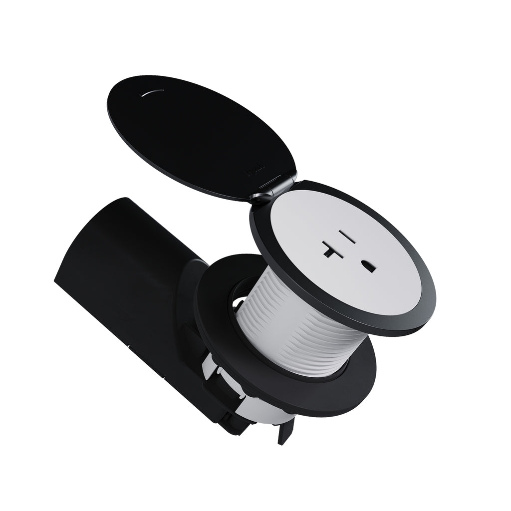 Legrand - CP498LBK - Kitchen Countertop Outlet Lid BK - radiant - Black