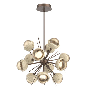 Hammerton Studio - CHB0093-0A-BB-A-001-L1-TR - LED Chandelier - Cabochon - Burnished Bronze
