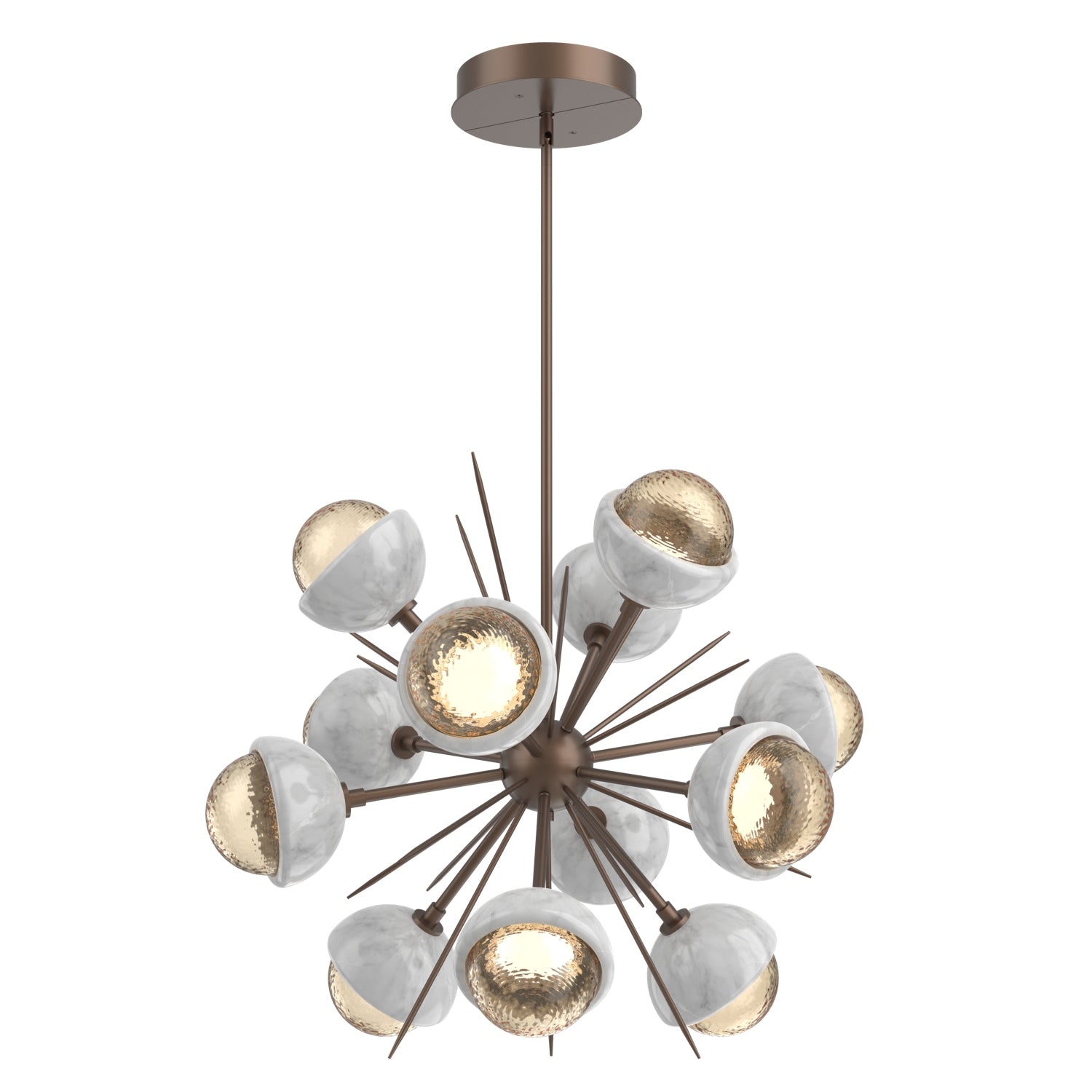 Hammerton Studio - CHB0093-0A-BB-A-001-L1-WM - LED Chandelier - Cabochon - Burnished Bronze