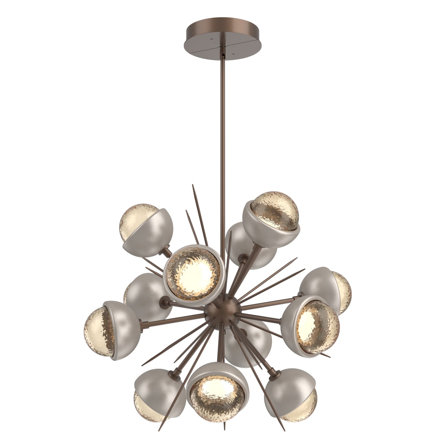 Hammerton Studio - CHB0093-0A-BB-A-001-L3-BS - LED Chandelier - Cabochon - Burnished Bronze