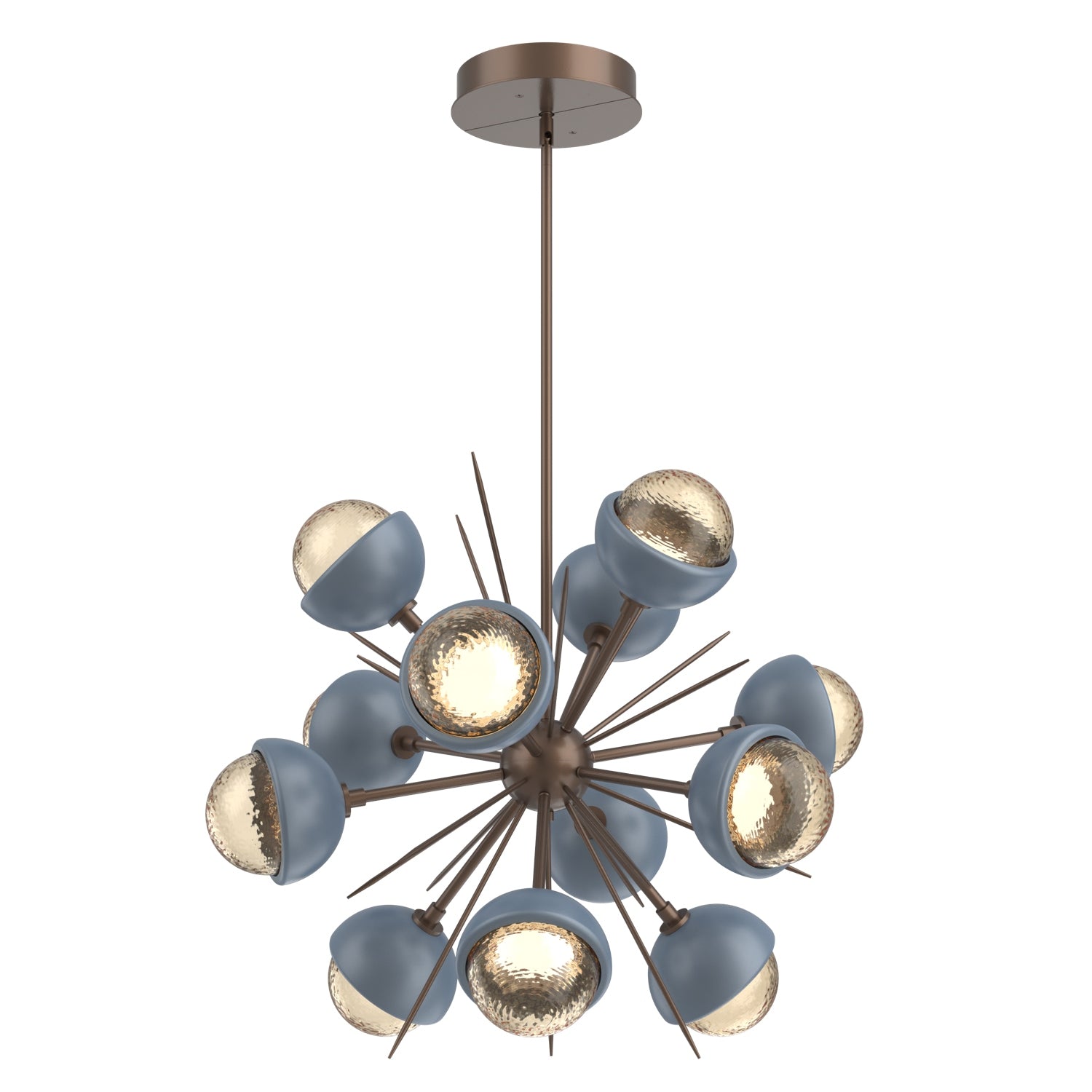 Hammerton Studio - CHB0093-0A-BB-A-001-L3-BU - LED Chandelier - Cabochon - Burnished Bronze