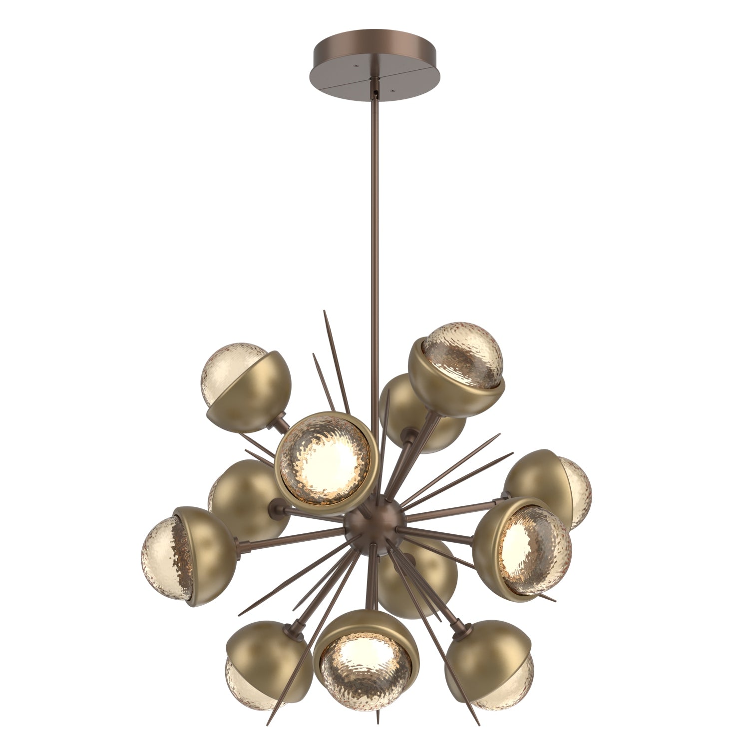 Hammerton Studio - CHB0093-0A-BB-A-001-L3-GB - LED Chandelier - Cabochon - Burnished Bronze