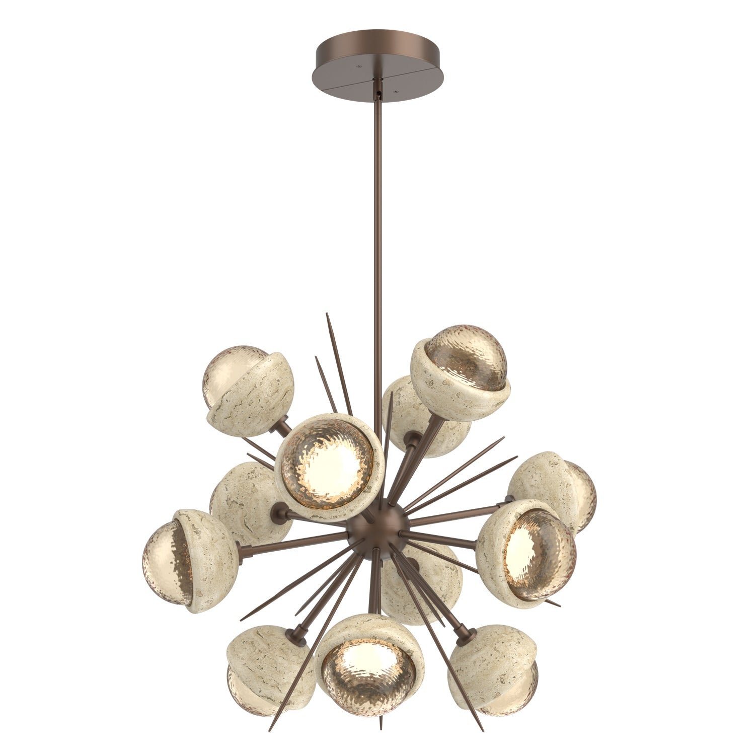 Hammerton Studio - CHB0093-0A-BB-A-001-L3-TR - LED Chandelier - Cabochon - Burnished Bronze
