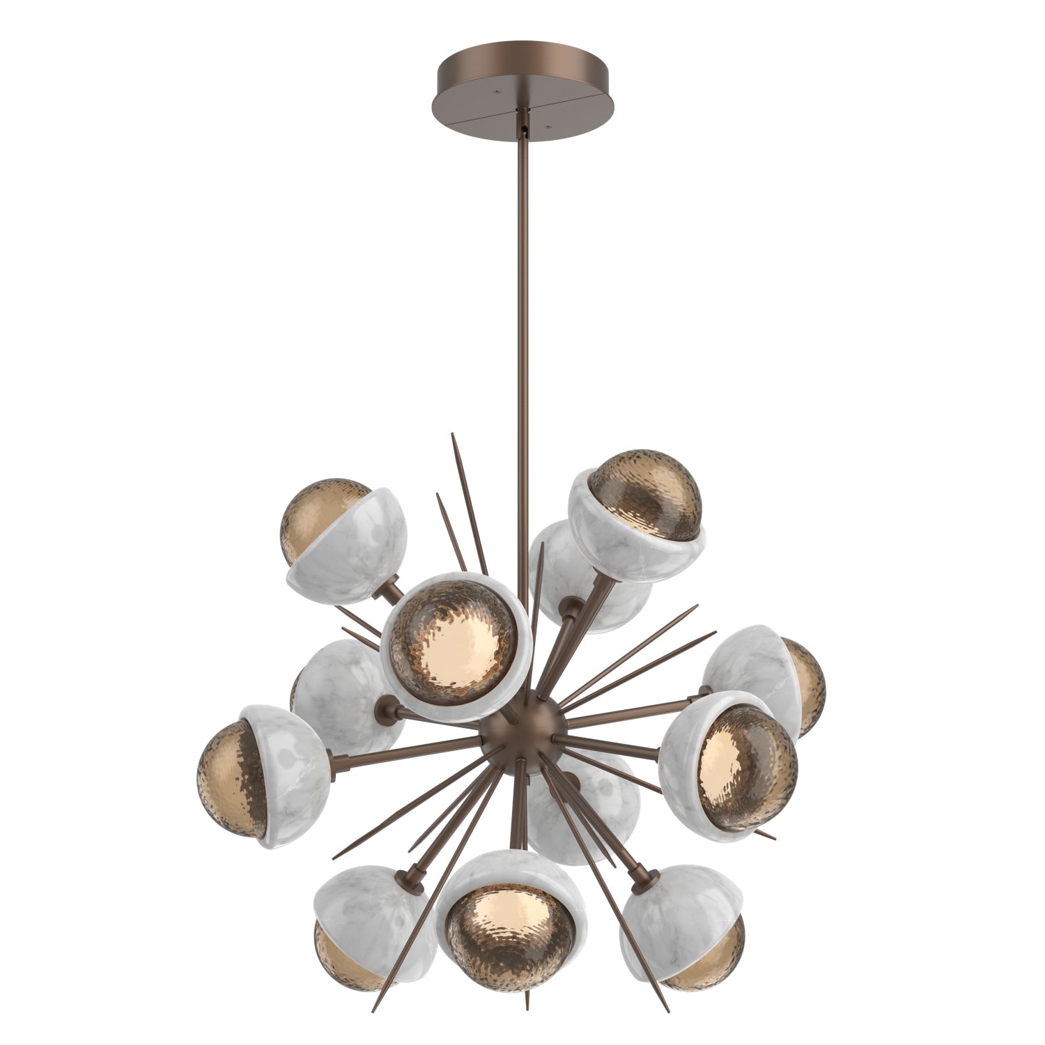 Hammerton Studio - CHB0093-0A-BB-B-001-L1-WM - LED Chandelier - Cabochon - Burnished Bronze