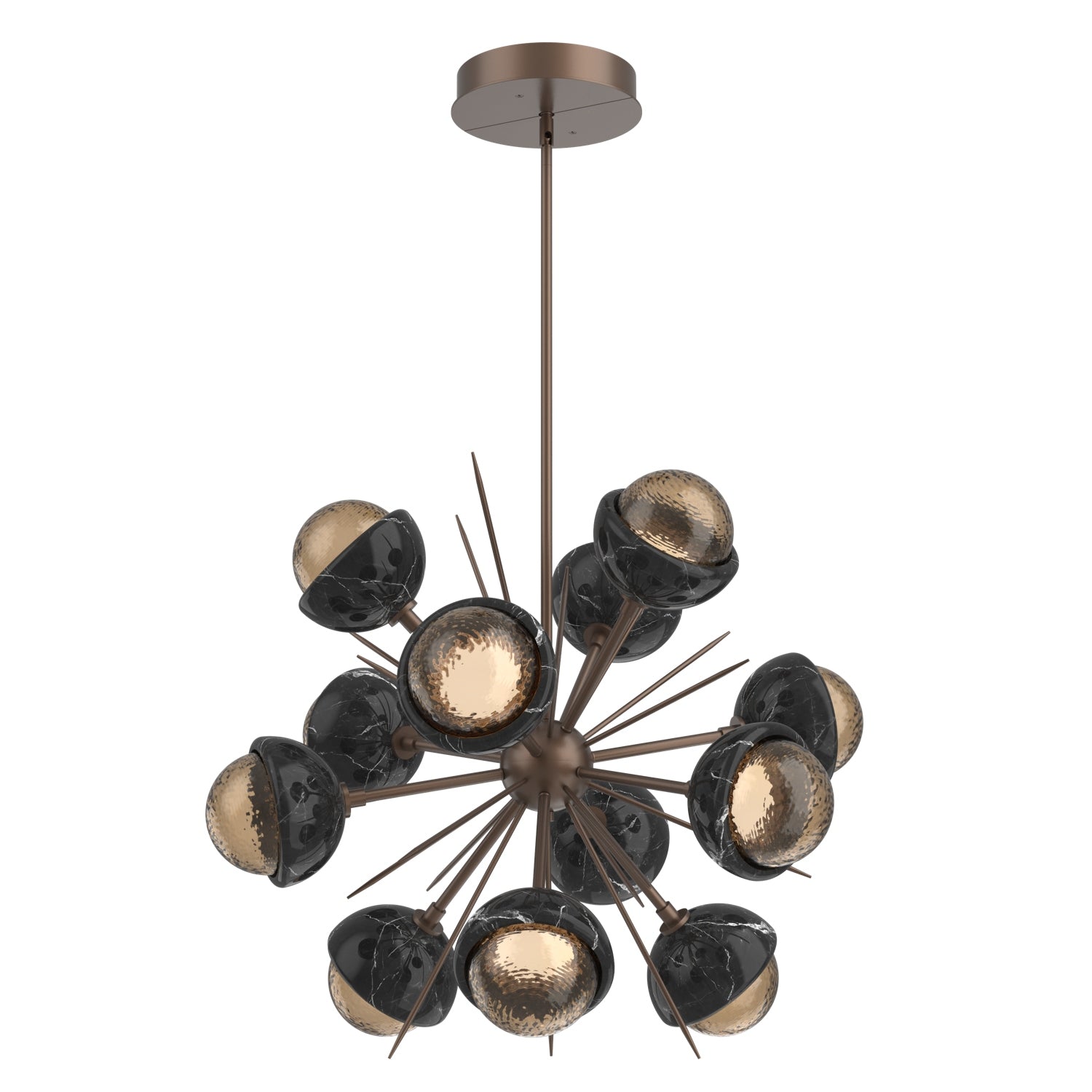 Hammerton Studio - CHB0093-0A-BB-B-001-L3-BM - LED Chandelier - Cabochon - Burnished Bronze