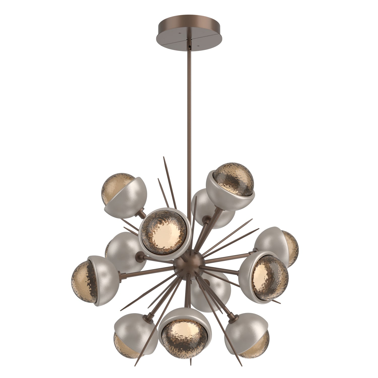 Hammerton Studio - CHB0093-0A-BB-B-001-L3-BS - LED Chandelier - Cabochon - Burnished Bronze