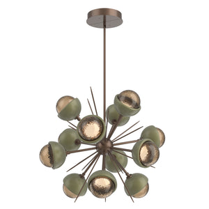 Hammerton Studio - CHB0093-0A-BB-B-001-L3-GE - LED Chandelier - Cabochon - Burnished Bronze