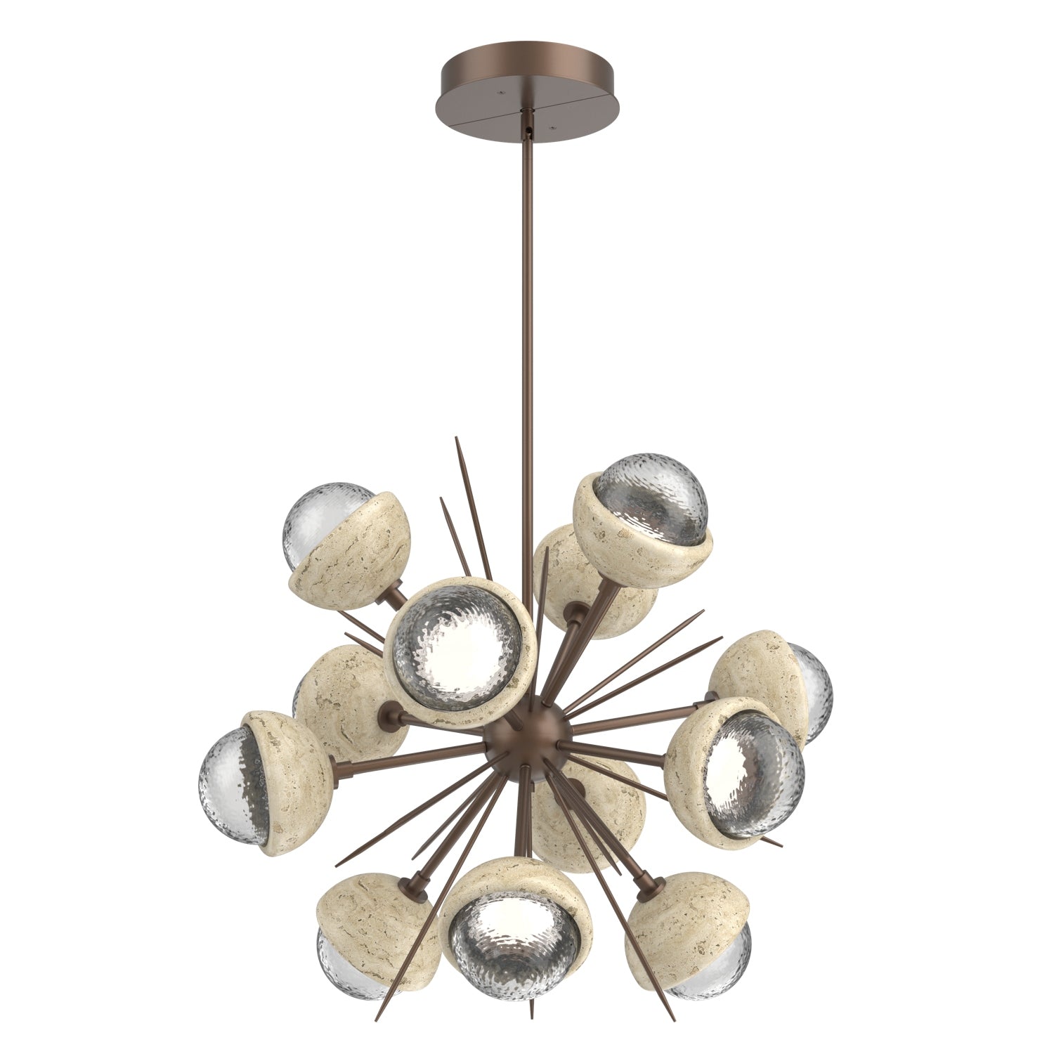 Hammerton Studio - CHB0093-0A-BB-C-001-L3-TR - LED Chandelier - Cabochon - Burnished Bronze