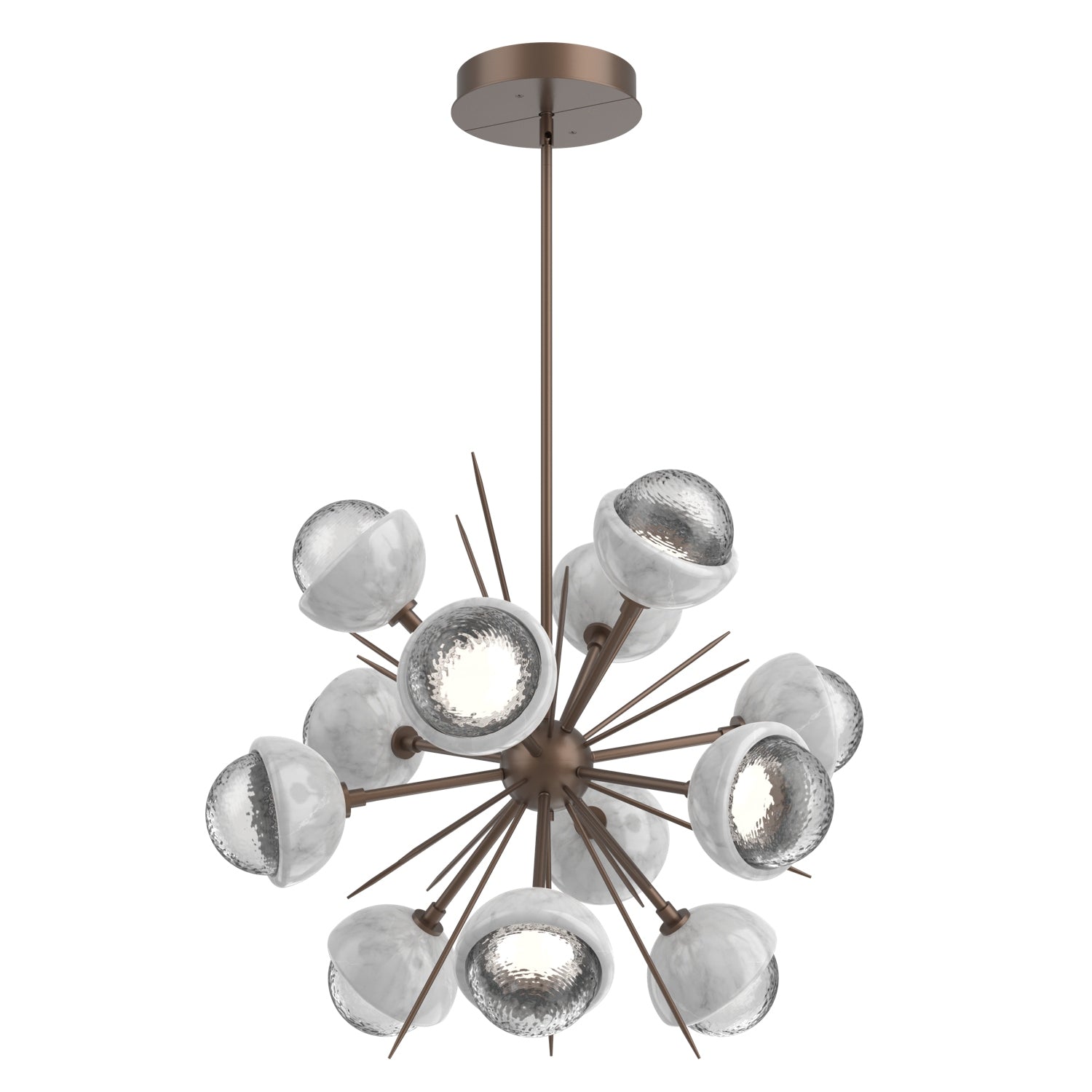Hammerton Studio - CHB0093-0A-BB-C-001-L3-WM - LED Chandelier - Cabochon - Burnished Bronze
