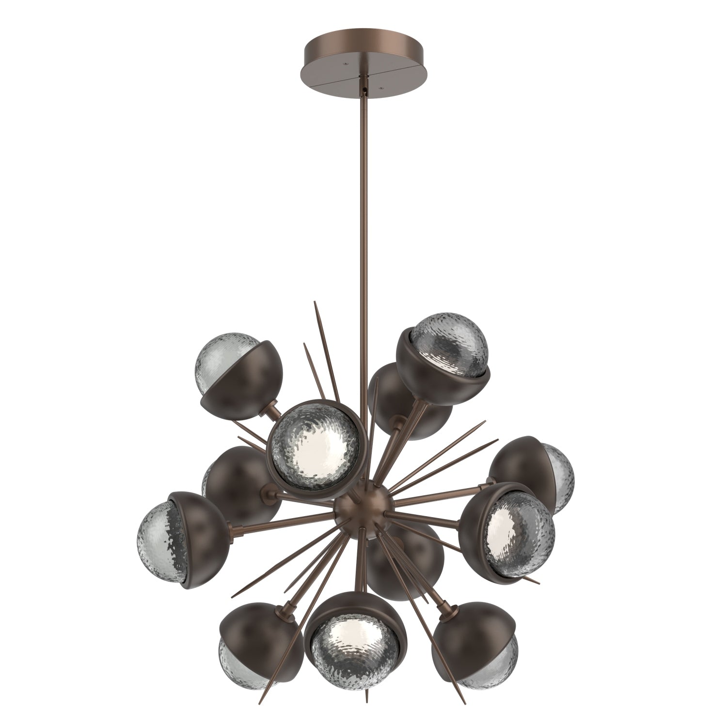 Hammerton Studio - CHB0093-0A-BB-S-001-L1-FB - LED Chandelier - Cabochon - Burnished Bronze