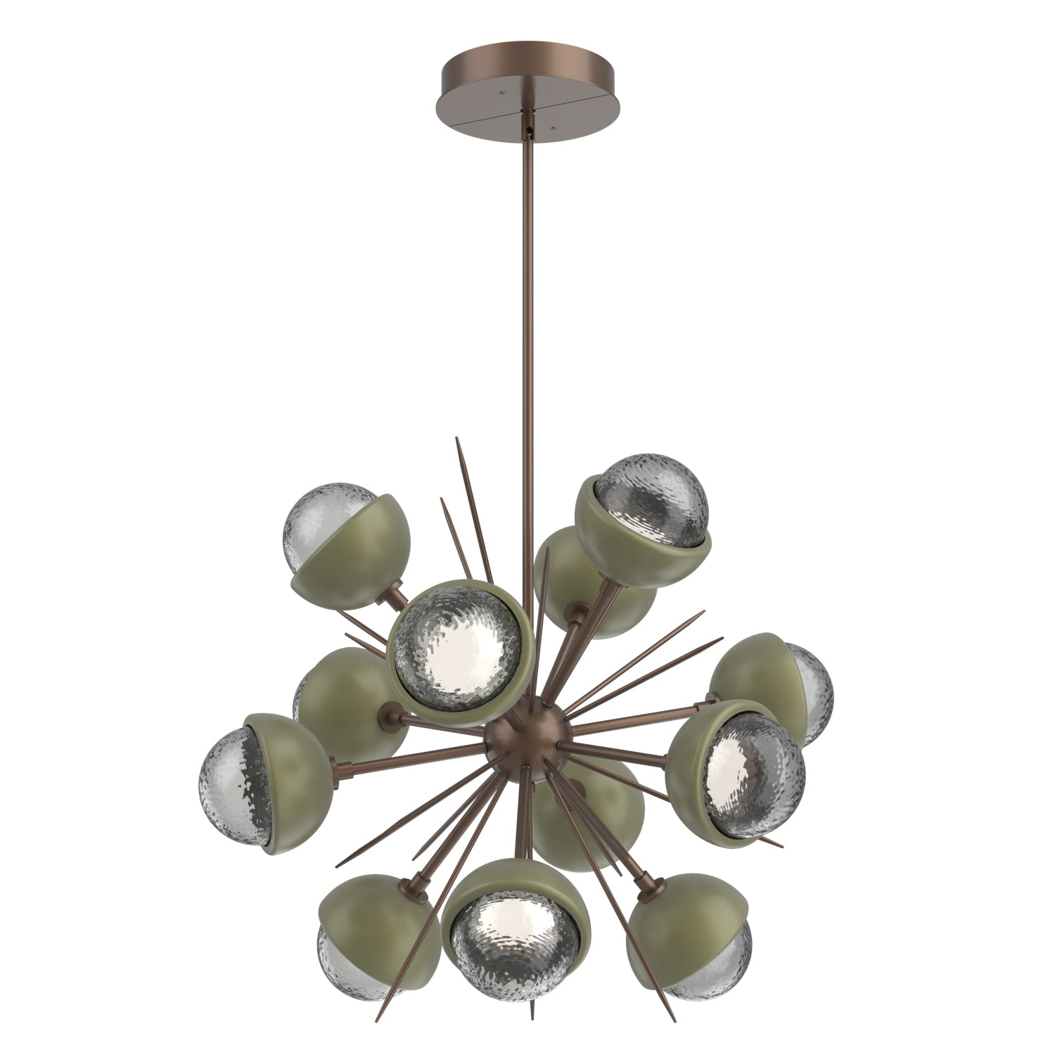 Hammerton Studio - CHB0093-0A-BB-S-001-L1-GE - LED Chandelier - Cabochon - Burnished Bronze